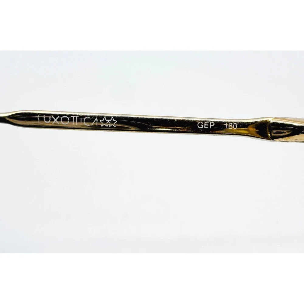 Bally Eyeglasses Men Gold Aviator Double Bridge Vintage 58-16-140